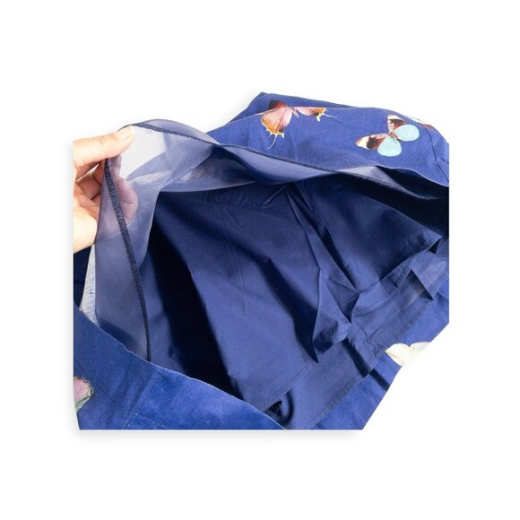 Anthropologie Linen Butterfly Print Skirt SZ 12 Boho Coquette Charm - Picture 5 of 10